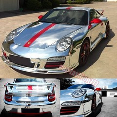 12″ x 60″ Useful Car Wrap Flat Glossy Mirror Chrome Vinyl Sticker Film Silver CF