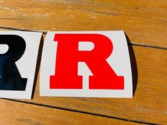 Rutgers Univ. Block “R” Vinyl Decal Many Sizes Avail. FREE Ship!