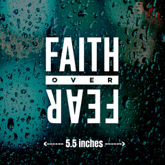 Vinyl Decal Car Truck Sticker Christian Quotes Faith Over Fear Cross Jesus God