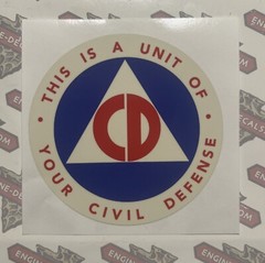 Civil Defense Unit Decal Tool ID 6″ Like Original Vinyl Reproduction Set 2