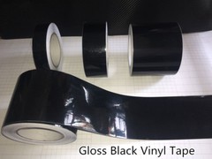 High Gloss Black Film Vinyl Tape , Automotive Grade Tape Car Wrap Bubble Free