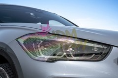 Headlight Hex Holographic Gloss Clear Taillight Tint Film Fog Sticker Honeycomb