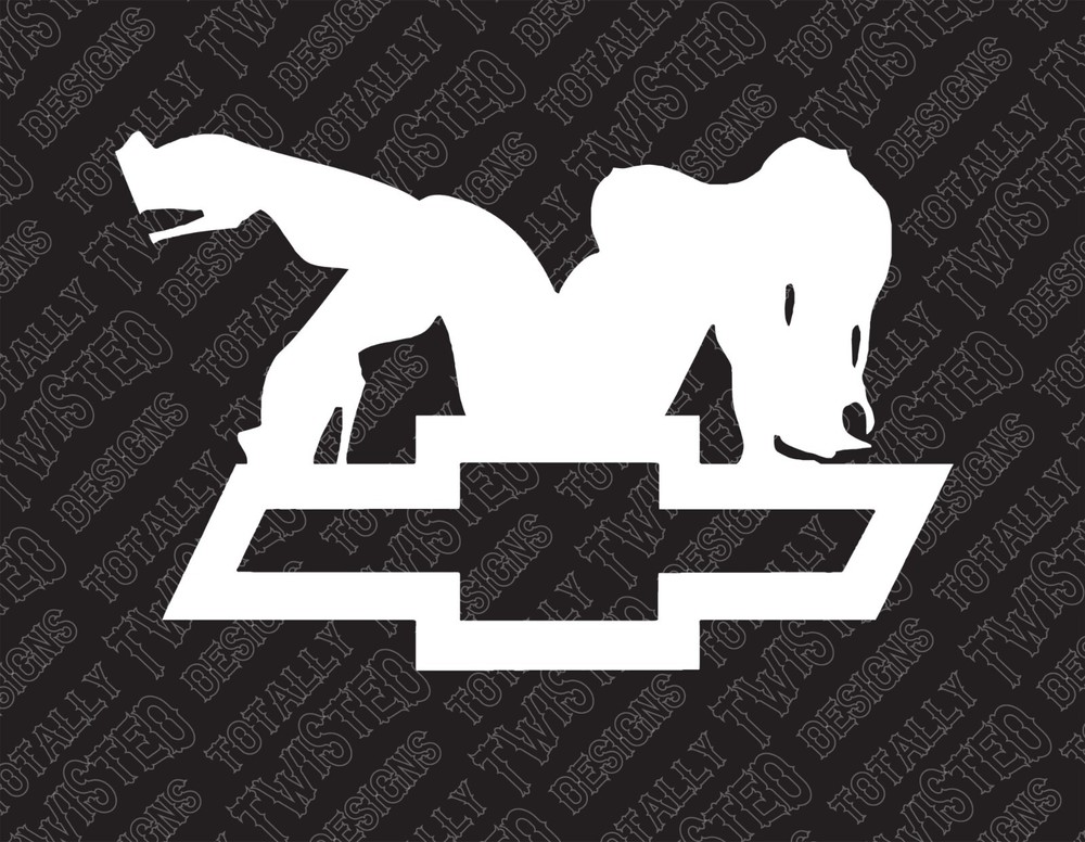 Chevy Thick Mud Flap Girl Funny vinyl decal sticker Car Truck Chevy Bowtie