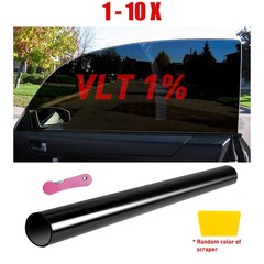 1-10PCS Window Tint Roll for Home Office Car Truck Auto – 1% Super Dark 20″x10ft
