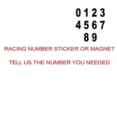 Personalized 2pcs Oval Racing Number Plate 8 in/ 10in Height Sticker /Magnet