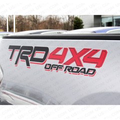2x 3D TRD 4×4 Off Road Sport Back Pickup Bed Truck Logo Sticker Decal Decoration