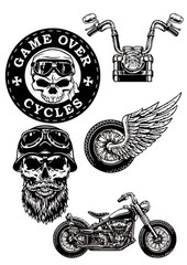 Motorbike Assorted 3M Premium Vinyl Waterproof Stickers Variation 2