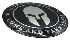 1x Metal Molon Labe Decal Spartan Sticker Emblem Badge Car Truck 2.2″ Dome Shape