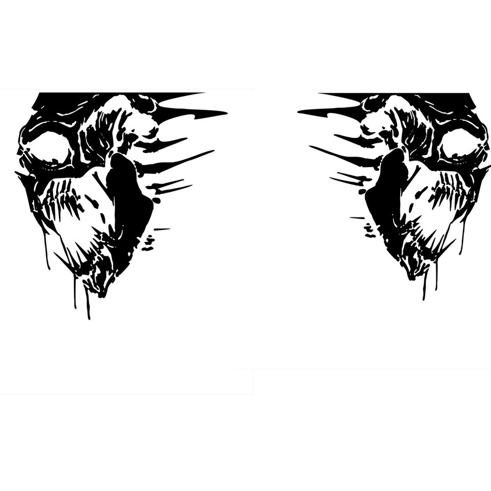 Fit For Dodge Ram 1500 2000-2018 Pickup Tailgate Stickers Decals Skull Graphics