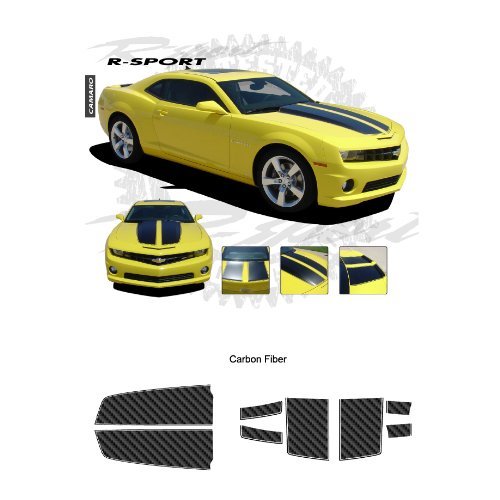 Chevrolet Camaro Convertible 2011-2013 Rally Stripes Graphic Kit – Carbon Fiber