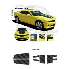 Chevrolet Camaro Convertible 2011-2013 Rally Stripes Graphic Kit – Carbon Fiber