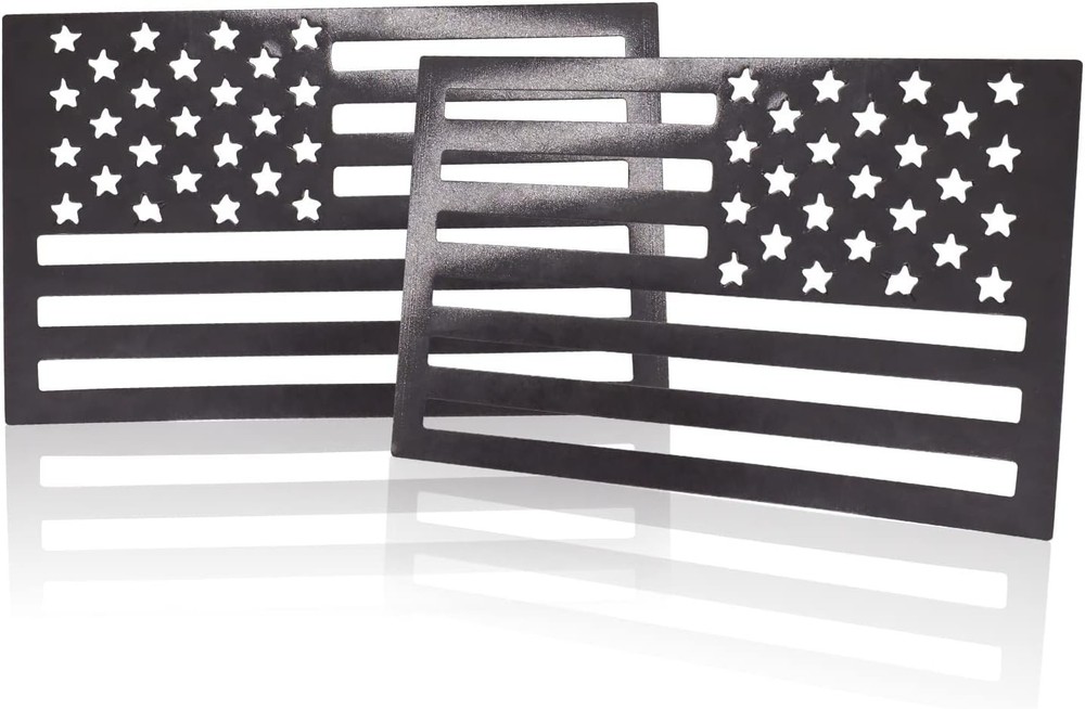Reflective American Flag Magnet Decals Set of 2 – 6.1×3.7 Inch for Cars