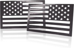 Reflective American Flag Magnet Decals Set of 2 – 6.1×3.7 Inch for Cars