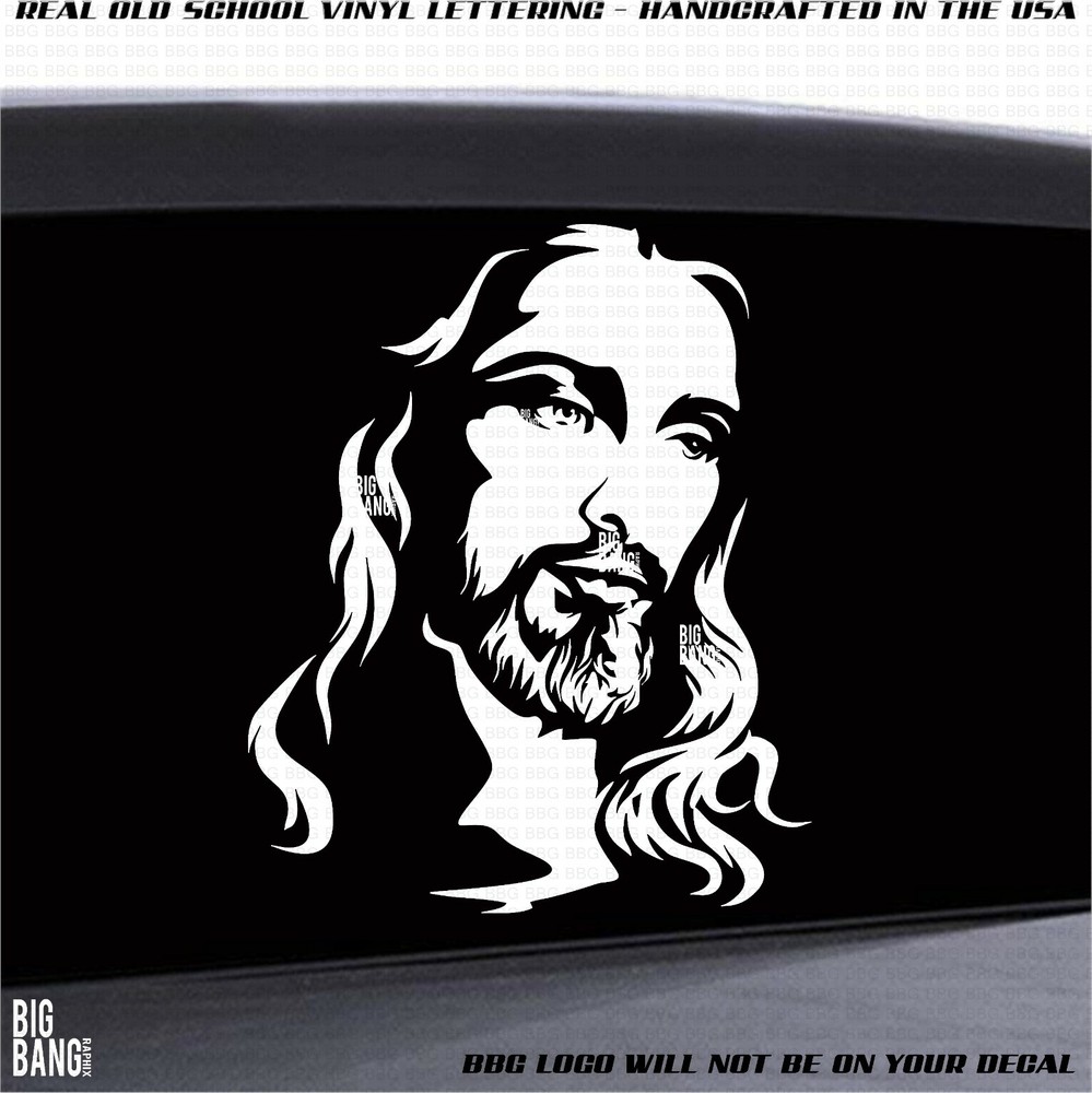 Jesus Soft Face Decal Sticker Christianity God Christ the Lord Prayer Believer