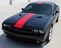 Graphic Racing Stripe For Dodge Challenger 2011-2014 Hood Roof Rear Car Stickers