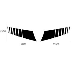 2Pcs Car Side Body Sticker Racing Hood Stripe Graphics Vinyl Decal Waterproof
