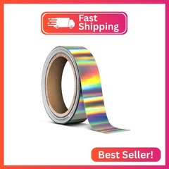 VViViD Silver Holographic Lazer Chrome Air-Release Adhesive Vinyl Tape Roll (1 I