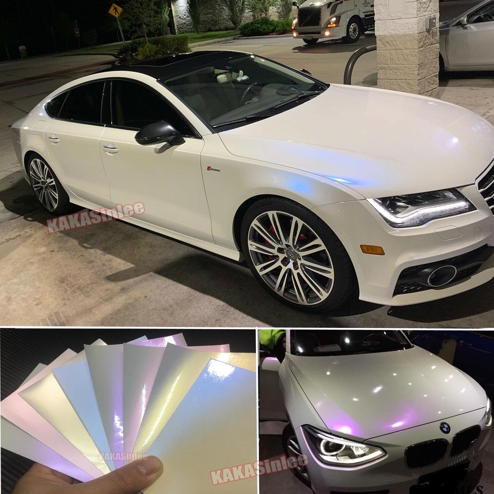Air Release Entire Car Gloss Matte Pearl / White Chameleon Sticker Vinyl Wrap US