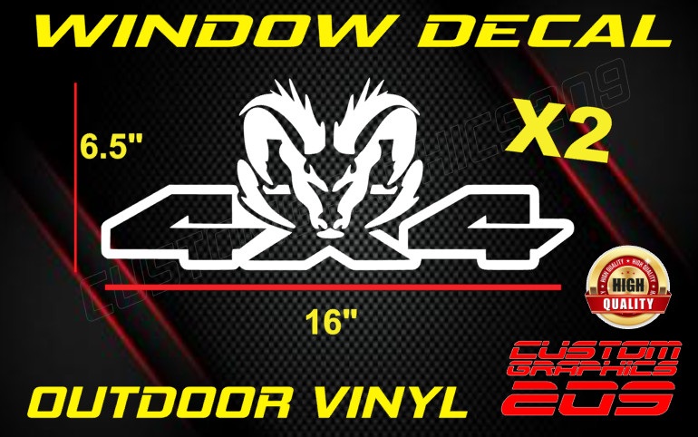 4×4 Truck Side Bed Decal Set x2 Premium Oracal 651 Vinyl USA