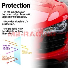 60″ PPF Clear To Smoke Paint Protection Film UV Headlight Taillight Tint Wrap