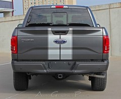 2015-2020 Ford F-150 Center F-RALLY Hood Racing Vinyl Graphics Kit Decals Stripe