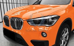 High Gloss Flame Orange Car Vinyl Wrap Sticker Decal Sheet Film DIY Air Release