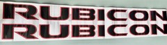 Rubicon Hood Letter Decal Set – Black with Red Outline