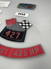 7 decals kit 69 Camaro YENKO Decals Engine Air Cleaner Valve Covers 427/425 ++