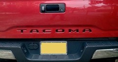BLACK Tailgate Insert Letters Decal Vinyl Stickers for Toyota Tacoma 2016-2023