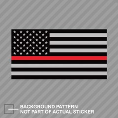 Thin Red Line Subdued American Flag Sticker Decal Vinyl Firefighter EMT USA US