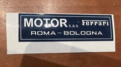 Ferrari Dealer Decal MOTOR S.a.S ROMA BOLOGNA Remade From original