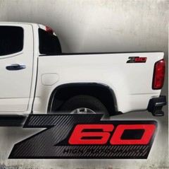 Z60 stickers decal High Performance truck carbon fiber cut (SET)