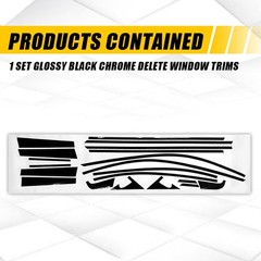 1-10Set Precut Gloss Black Tint Vinyl Window Trim For Honda Accord Sedan 2008-12