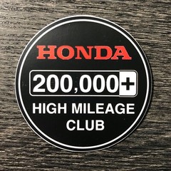 Honda Sticker Decal 200k High Mile Club civic accord si Type R CR-V Ridgeline