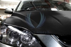 4D Carbon Fiber Black Semi Glossy Vinyl Wrap Decal Sheet Bubble Free Sheet Film