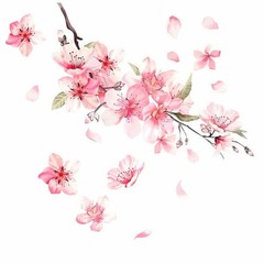 Pink Cherry-Blossom Vinyl Car Sticker Auto Flower Decal Windshield Windo Bumper
