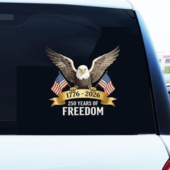 Patriotic 250 America Decal: Fade Resistant Vinyl Sticker for All Vehicles