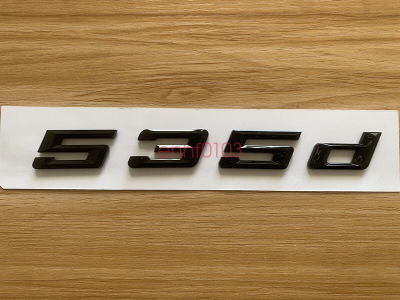 Gloss Black 3D ABS Letters Trunk 535d Emblem Rear Badge for BMW 2017-2022 535d