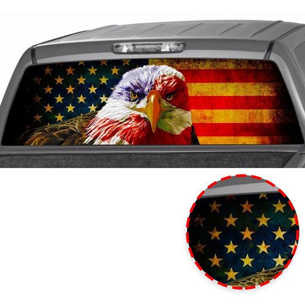 American Flag Decal Fit For Hyundai Santa Cruz Car Rear Window Graphic Sticker