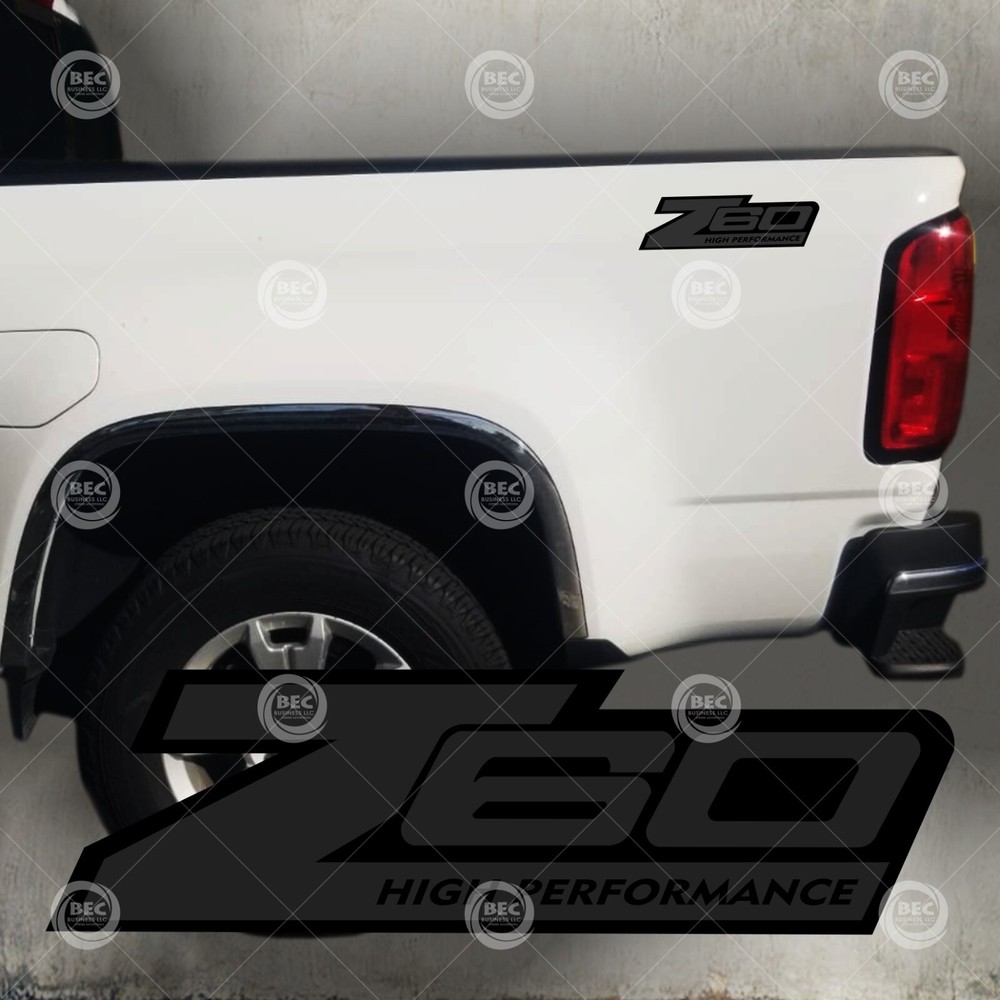 Z60 stickers decal High Performance truck Black matte cut (SET)
