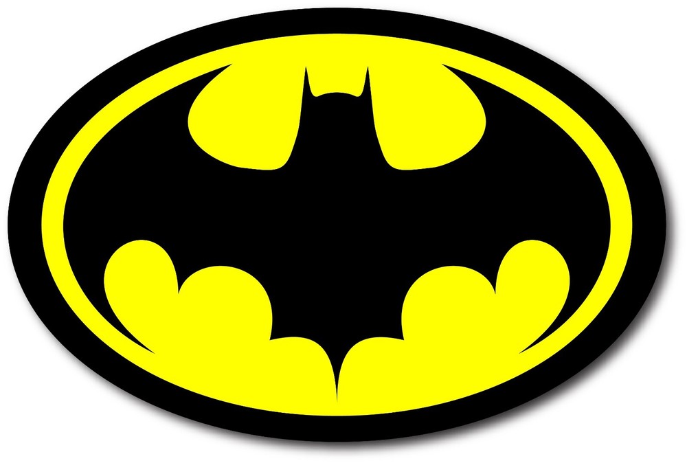 Diecut Vinyl BATMAN LOGO Decal Sticker Comic Dark Knight Colored 1989