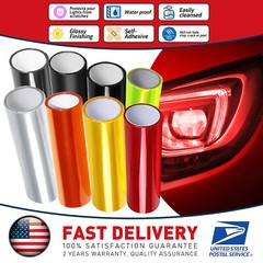 8 Color Gloss Film Smoke Tint Lens Vinyl Wrap For Headlight taillight 12″x24″