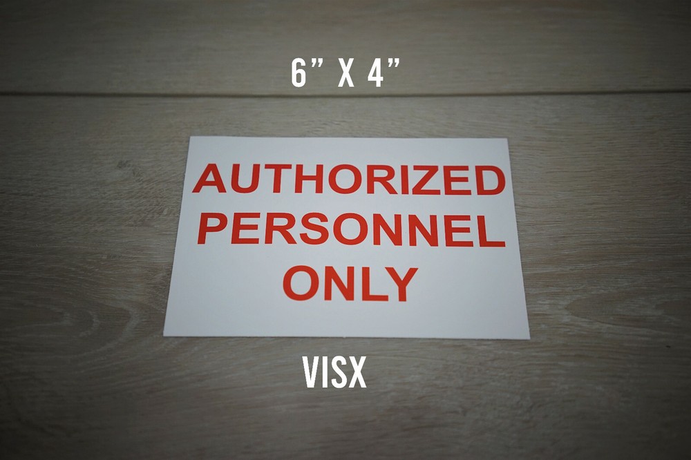 Authorized Personnel Only Sticker Decal Store Business Front Glass Door