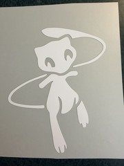 Pokemon Mew Decal Sticker Window Car Truck SUV Laptop 5″x4″ White Vinyl Anime