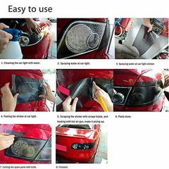 Light Black Gloss Headlight Taillight Fog Light Tint Film Vinyl Wrap