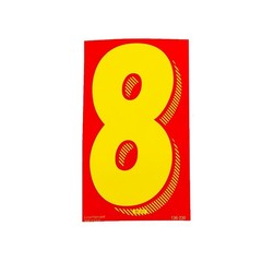 EZ Line Vinyl Decals for Cars Red Yellow Large Number Stickers 11 Dzn Windshield