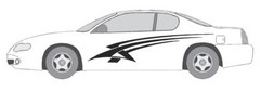 #A1235 DECAL VINYL GRAPHIC VEHICLE CAR TRUCK CROSS OVER SUV VAN SEMI MODERN AUTO