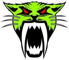 #G155 Arctic Cat Head Green Red Racing Decal Sticker Fully Laminated Vinyl