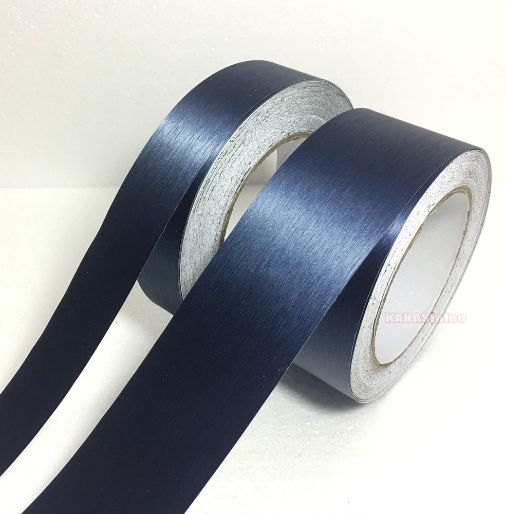 Dark Blue Car House Wall Metal Brushed ALUMINUM Vinyl Wrap Sticker Tape Strips