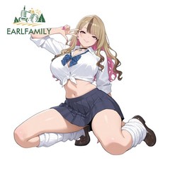 EARLFAMILY 5.1″ Hottie Car Stickers Motorcycle Window Anime Creative Decal
